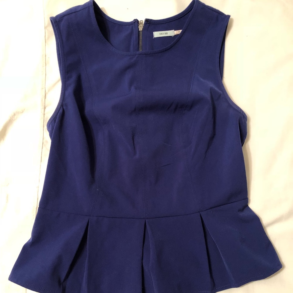 Cobalt blue peplum shirt